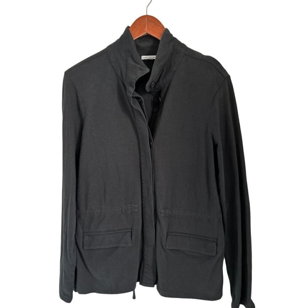 James Perse Utility Jacket Anorak Parka Size Large (3) 100% Cotton Charcoal Gray